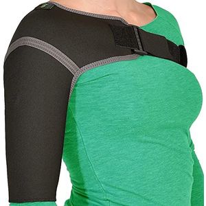 Sportherapy Schoudersteun tweehandig met wederzijdse bevestiging, schoudersteun van ademend neopreen, schoudersteun voor heren/dames, gecertificeerd medisch hulpmiddel (XL)
