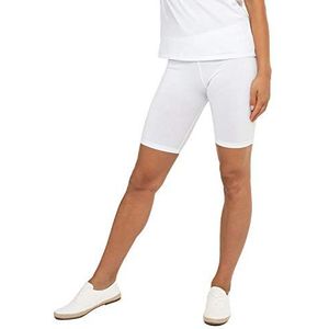 Celodoro Korte dameslegging (1 stuk) stretch jersey fietsbroek van katoen, wit, XL