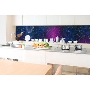 DIMEX Keukenachterwand, folie, zelfklevend, sterrenhemel, 350 x 60 cm, plakfolie, decoratiefolie, spatbescherming voor keuken, made in EU