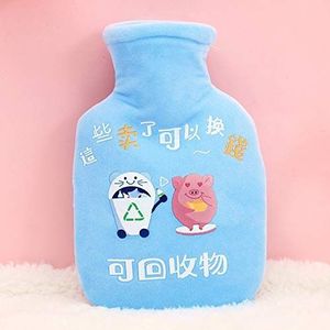DieffematicRSD Warmwaterkruik Pluche cartoon dikke warme waterfles zak warme ontspannende hitte comfortabele hand warmer water opbergtas maat 12.5 * 20cm (Color : 8)