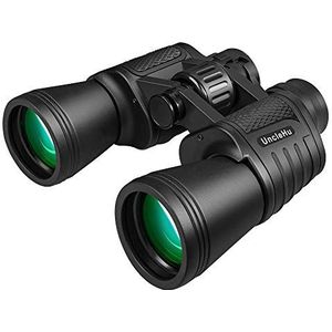 UncleHu® Krachtige verrekijker voor volwassenen met weinig licht nachtzicht, compacte waterdichte verrekijker voor vogelobservatie, jacht, reizen, voetbalwedstrijden, stergazing met draagtas en riem