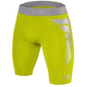 TCA Heren CarbonForce Pro Compressie Base Layer Shorts Thermal Under Gear, LIME PUNCH, M