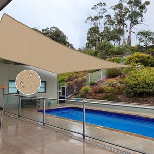 NAKAGSHI Waterdicht schaduwzeil, kaki, 1,4 x 2 m, rechthoekig buitenzeil, geschikt voor tuin, outdoor, terras, balkon, camping, gepersonaliseerd