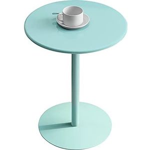 Prachtige ijzeren kleine ronde tafel, melkthee winkel/café salontafel, thuis woonkamer Scandinavische hoektafel, eenvoudig nachtkastje in meerdere stijlen (Kleur: E, Maat: 40x50cm)