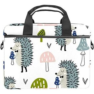 Laptop Tas 14.5 Inch, Dinosaurus Vogels Bladeren Business Aktetas voor Mannen Vrouwen Schouder Messenger Bag Case Sleeve Handvat Case voor Computer/Notebook