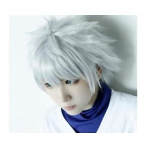 Anime Cosplay Pruik Hunter Killua Zoldyck haarstukje, pruik, anime, cosplay, accessoires, kort cosplay kostuum, Halloween pruik