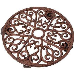 Esschert Design Planttrolley rond L Gietijzer