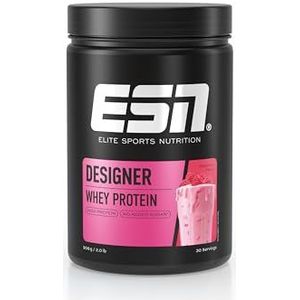 ESN Designer Whey Protein Powder, Raspberry, 908 g, 30 Porties, Poeder voor Spieropbouw en Herstel, Gemaakt in Duitsland, Laboratorium Getest