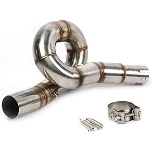 LFYEQZ Midden Pijp Uitlaat 51mm Motorfiets Rvs Uitlaat Voor Benelli Voor BJ300GS Voor TNT300 Voor BN302 2014-2018(A For BN302 For TNT300)