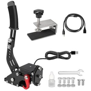 KANGYEBAIHUODIAN Nieuwe USB Logitech Remsysteem Handrem/Drift Adapter Board Fit for Rally G29/G27/G25 PC Hall sensor SIM Racing Games T300 T500 (Color : Black with clip)