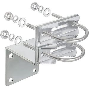 Graootoly Antenne Pole Mount Kits, Antenne Pole Mount Beugel met Dubbele U-Bouten Klem V Kaak Beugel voor Antenne Pole Houder Eenvoudig Installeren Gemakkelijk te gebruiken