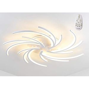 NEW 2042-5White LED plafondlamp met afstandsbediening lichtkleur / helderheid instelbaar acryl kap wit gelakt metalen frame modern design energie-efficiëntieklasse: A+ Modern (2042white-5)