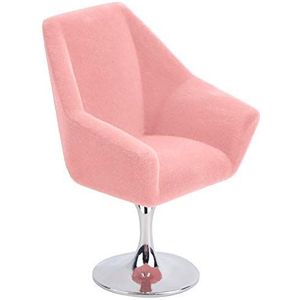 Mini-stoel voor meubels, stoel voor gestoffeerde meubels, mini poppenstoel, poppenhuis accessoires, prachtig handwerk voor poppenhuis, miniatuur 1:12 (roze)