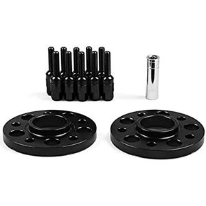 15mm Auto Hub Centric Spoorverbreders Voor Mercedes Voor Benz C Klasse CLS Klasse E Klasse S Klasse W202 W203 Auto Wiel Spacer Hub Seal Auto Wiel Afstandsstuk (Color : Zwart)