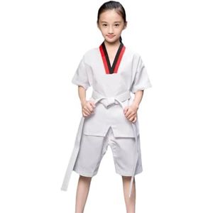 Judo Pakken, Kleding, Witte Taekwondo-uniformen, Karate Judo Dobok Kleding Volwassenen, Uniseks, Halve Mouwen, Gi-Uniform Voor Mannen Vrouwen