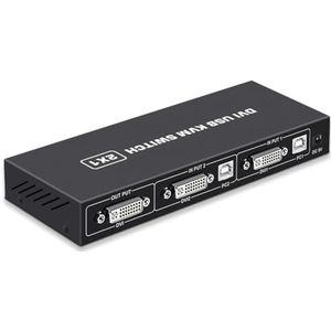 Reinscer DVI KVM-switch 2-in-1 4K computer delen USB-toetsenbord muis printmonitor multifunctioneel schakelscherm