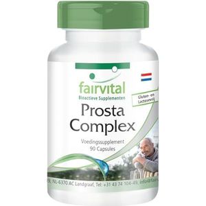 Fairvital | Prosta Complex - VEGAN - HOOG GEDOSEERD - 90 capsules - met selenium, zink, zaagpalm, lycopene, bèta-sitosterol & opuntia