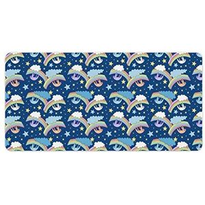 Regenboog luiaards mode bureau muismat antislip gaming muismat accessoires decor 30 x 60 cm