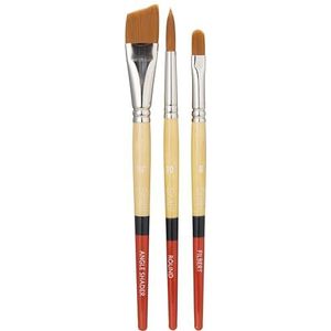 Princeton Snap! Brush Set 3/Pkg-Filbert 8, Round 10, Angle Shader 3/4"" -P9650ST1