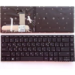 US/RU Engels laptoptoetsenbord voor HP voor Elitebook x360 1040 G4/1040 G5/1040 G6 HSN-Q02C met achtergrondverlichting(RU Backlight)