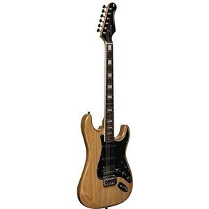 Stagg SES-60 NAT elektrische gitaar, lichaam van massief elzenhout, naturel