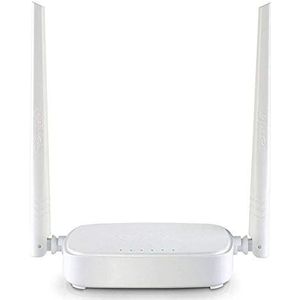 Tenda N301 WLAN-router voor aansluiting op de kabel-/DSL of glasvezelmodem (300 Mbit/s via WLAN, 3x LAN-poorten, WPS, voor 4K/HD Videostreaming & online games), wit