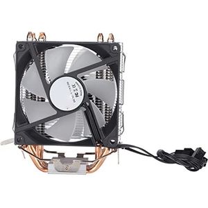 90 Mm Computer CPU-koelventilatoren, 3-pins, 38 CFM-luchtvolume, RGB-licht, 4 Heatpipe, Geruisloos, CPU-koeler, voor LGA775/1155/1156/1366/2011 AM2/AM2+/AM3 (dubbele ventilator)