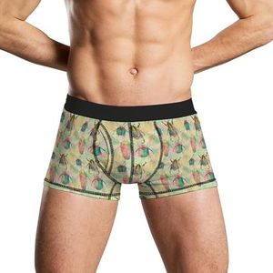 Kevers Geel Zacht Heren Ondergoed Comfortabele Ademend Fit Boxer Slips Shorts 2XL