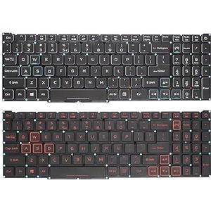 RU/Russisch VS Verlicht Toetsenbord Voor Acer voor Nitro 5 AN515-56 AN515-57 Gaming Laptop Toetsenborden Rood LG05P_N10BRL/N14BRL(BR White RGB Light)