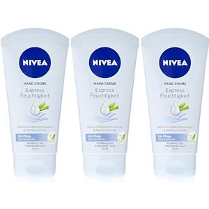 NIVEA - Express Vochthandcrème - Handcrème - Verpakking van 3 stuks - 3 x 75 ml
