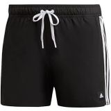 adidas Heren 3 Stripes Zwemshorts, Black/White, S