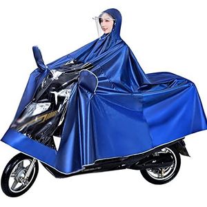 Fietsregenjas Poncho ，Waterdichte Poncho，Raincoat, Waterdichte verlengde poncho motorfiets anti-condens regenkleding met spiegelsleuven motorrijden grote regenhoes (kleur: rood, maat: dubbel 5XL) (Co