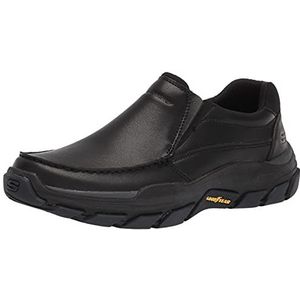 Skechers Mannen gerespecteerde Catel Moc Toe Slipper, Zwart leder, 44 EU