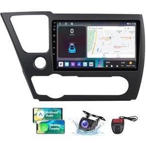 Android 13 QLED Autoradio voor Honda Civic 9 2013-2016 - Ingebouwde DSP/Carplay/Android Auto - Camera + DVR - 9 inch 2 Din - Stuurbediening - FM AM RDS DAB Radio - BT 5.0(NF-3)