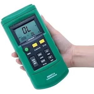 Datalogger MS6514 digitale dual-kanaals thermometer met datalogger en thermokoppeltemperatuursensor.