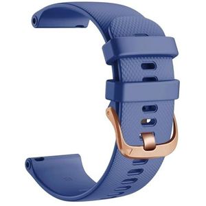 CYSUE 18 20 en 22 mm officiële smarthorlogebandjes voor de Garmin Venu 2. Siliconen polsbandje riempje voor de Garmin Venu 2 S SQ armbandje horlogebandje 22 agaat Marineblauw