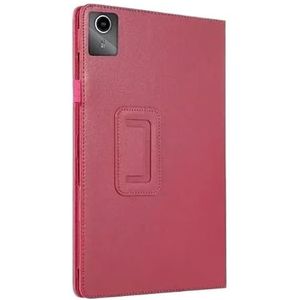 Opvouwbare Tablet Stand Case Geschikt for Lenovo Xiaoxin Pad 2024 TB-331FC 11 inch PU Leer Slanke Shell Tablet Case(Rose red)