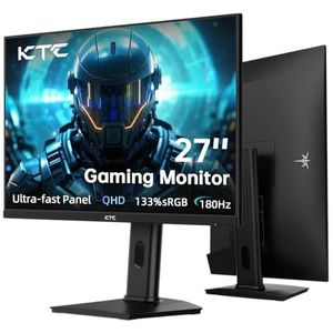 KTC - Gaming Monitor - 27 Inch - 2K - 180Hz - WQHD - Snelle IPS Paneel - 1ms GtG - HDR 400 - G-Sync - FreeSync
