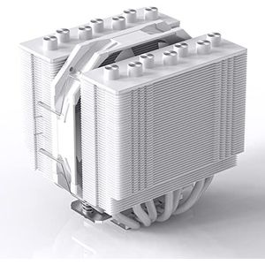 ID-COOLING SE-207-XT Slanke Sneeuw 135mm Hoogte Wit CPU-koeler 7 Warmtepijpen Dual-Tower CPU-luchtkoeler met 120 mm PWM-ventilator TDP 220W, CPU-ventilator voor Intel 1700/1200/115X, AMD AM5/AM4