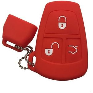 YCSYHQM Siliconen Autosleutel Cover Case Fit Voor Benz CL NIEUWE E ML Voor Smart B C S CLK 3 Knoppen Afstandsbediening Sleutel Case Voor Auto Fob Auto Sleutelhanger - Rood