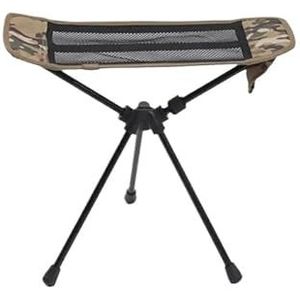 Lichtgewicht viskruk, draagbare klapstoel, visstoel met verstelbare poten, opvouwbare campingstoel met gaasrug en schouderband (Color : Khaki)