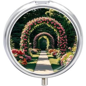 Ronde pillendoos 3 compartimenten draagbare medicijnpillendoos één maat pillendoos voor zakpillenorganisator en vitaminecontainers voor reizen