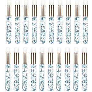 20 Stuks Wimper Shampoo Borstels Cosmetische Wimper Cleaner Peel Off Remover Tool Blauw Blauw Goud