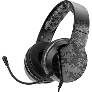 NiTHO JANUS Gaming Hoofdtelefoon voor PC, PS4, PS5, Xbox One, Xbox Series X/S, Mobiel, Tablet, Over-Ear Gaming Hoofdtelefoon, Jack Audio 3.5 mm, Driver 40 mm, Multiplatform, Camo