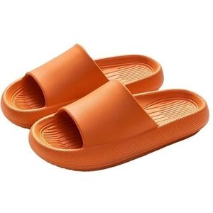 Non-slip Bathroom Slippers,Soft Slippers,Indoor And Outdoor Platform Pool Slippers Shower Slippers (Color : Orange, Size : 44 45)