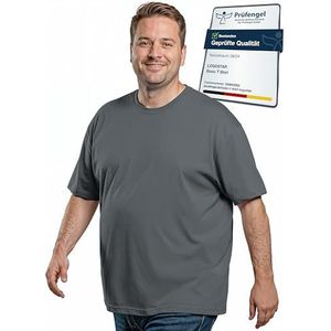 Logostar T-shirt, voor heren, basic, grote maten tot 15 XL, antraciet, 6XL