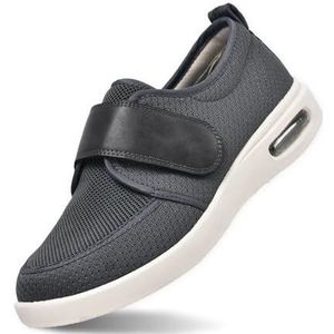Diabetische Comfort Schoenen,Heren Ademend Decompressie Ontwerp Dagelijks Wandelen Lichtgewicht Gezonde Schoenen(Dark gray,49EU)