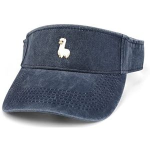 Leuke Alpaca Grappige Zonneklep Hoed Verstelbare Lege Top Sport Denim Cap Voor Mannen Vrouwen