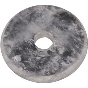 1pc natuurlijke helende kristal lapis lazuli steen 30mm donut kralen reiki chakra hanger (Size : Black Labradorite)