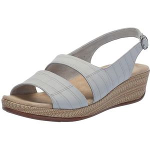 Easy Street Gannett Wedge sandaal voor dames, Grijze Croco, 9 UK X-Wide